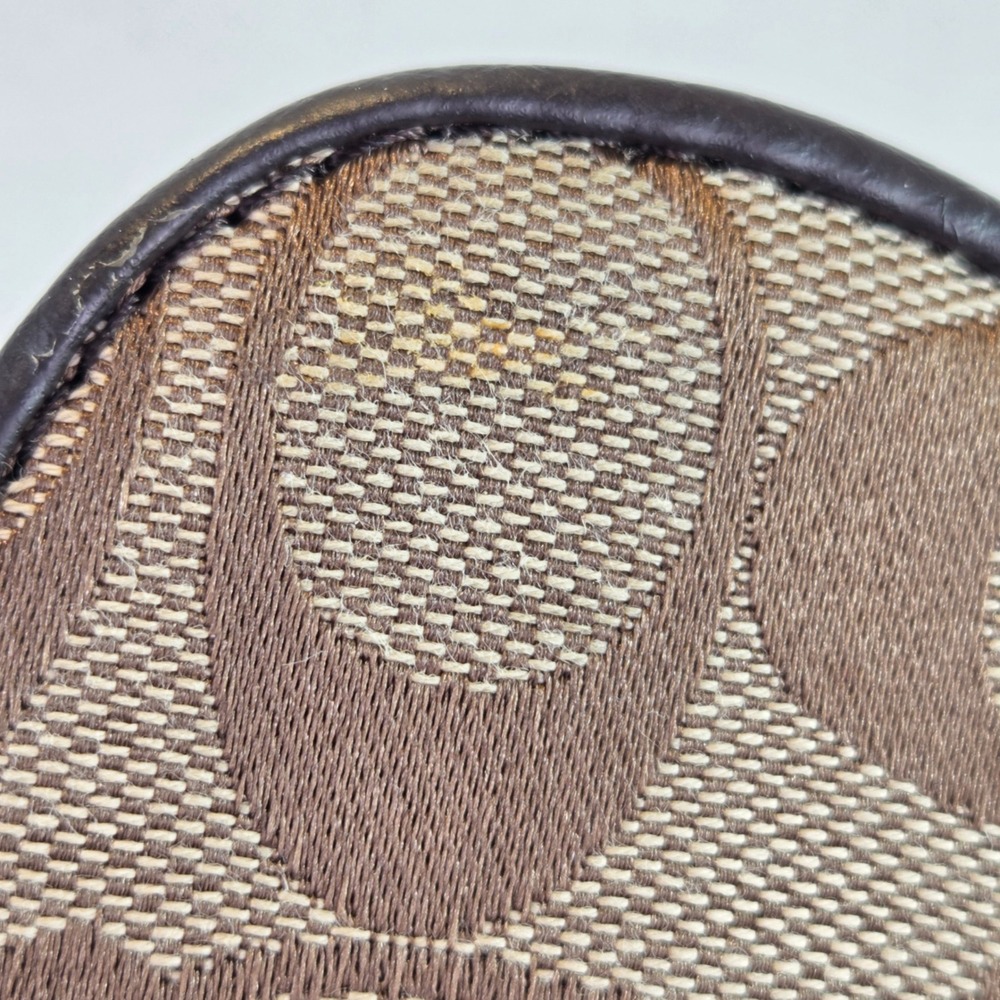 Coach Men's Brown Signature Monogram Leather Flip Flop Sandals H1107-Q740 Size 8 - Picture 10 of 10